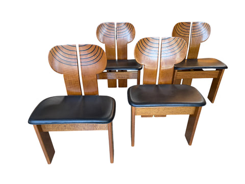 Africa Chairs by Afra and Tobia Scarpa, Set of 4