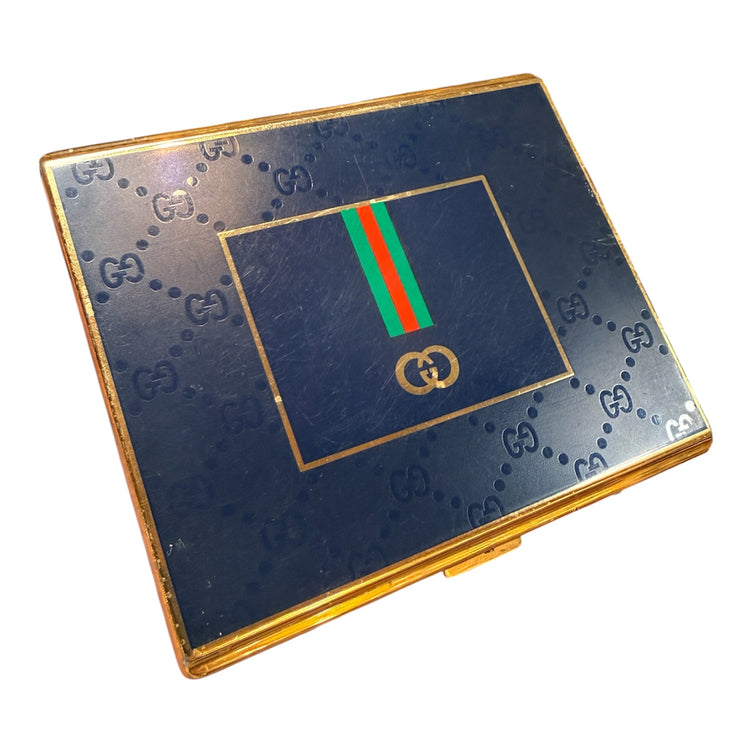 Vintage Gucci Blue Lacquer Cigarette Case, Italy, 1970s