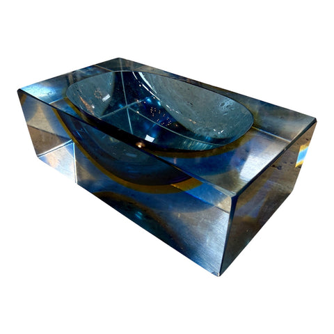 Flavio Poli Murano Glass Ashtray, Italy, 1960s