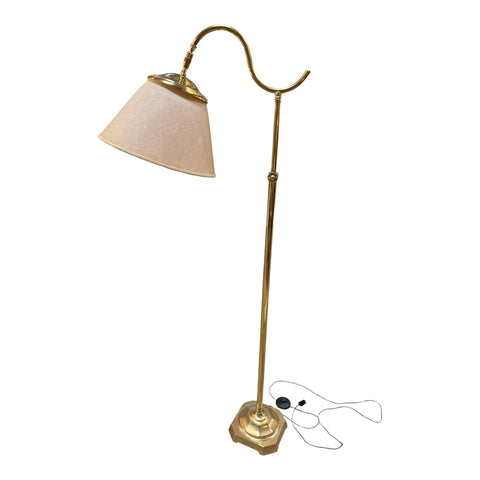 Vintage Italian Adjustable Brass Floor Lamp
