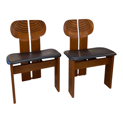 Africa Chairs by Afra and Tobia Scarpa, Set of 2