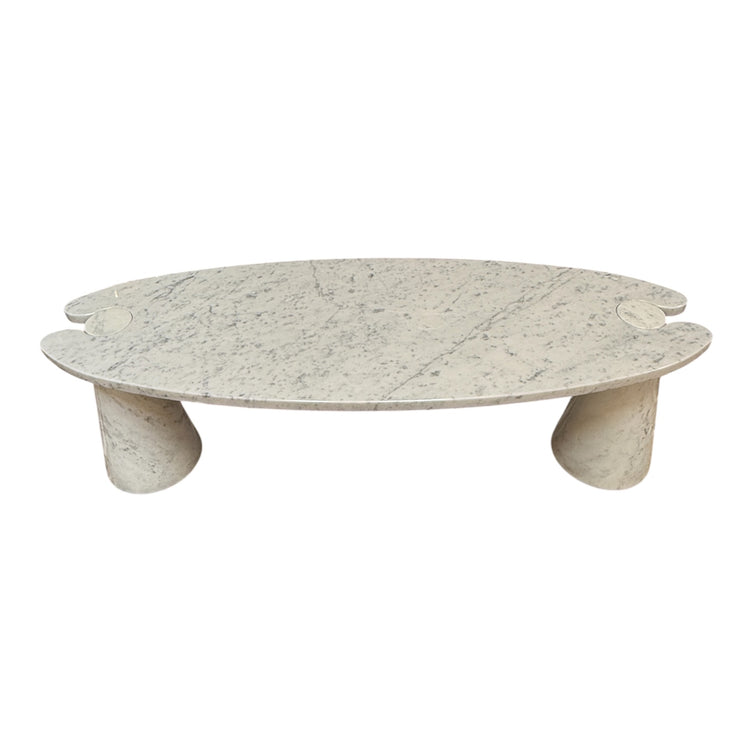 Angelo Mangiarotti “Eros” White Marble Coffee Table, Italy, 1970s