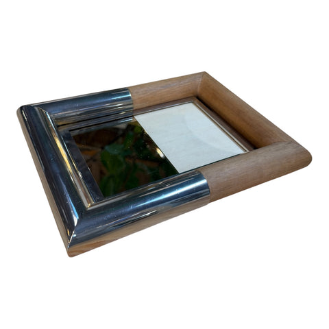 Wood and Silver-Plated Table Picture Frame by Paolo Traversi