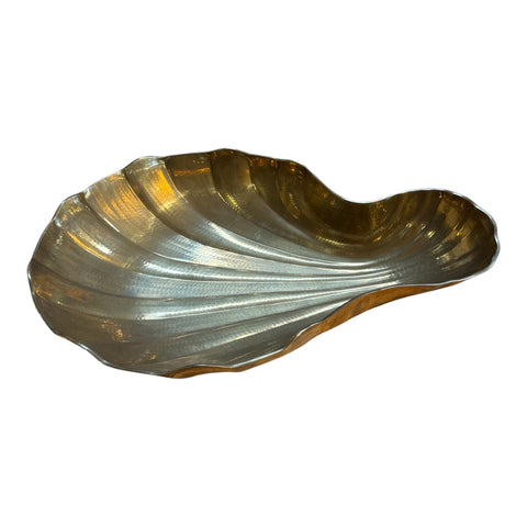 Sculptural Shell-Form Brass Tray