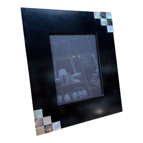 Tommaso Barbi Black Picture Frame with Mother-of-Pearl Accents