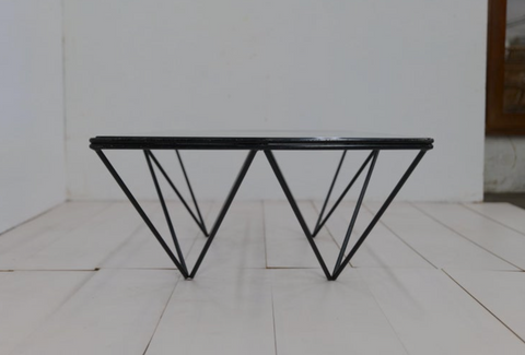 1980s Steel and Glass Rectangular Coffee Table "Alanda" by Paolo Piva for B&B