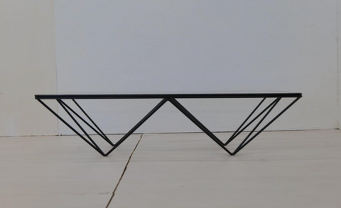 1980s Steel and Glass Rectangular Coffee Table "Alanda" by Paolo Piva for B&B
