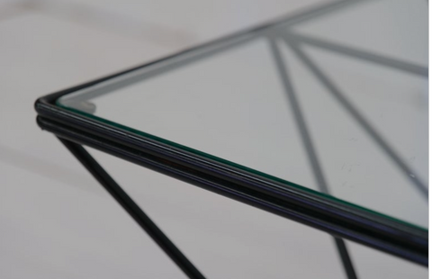 1980s Steel and Glass Rectangular Coffee Table "Alanda" by Paolo Piva for B&B