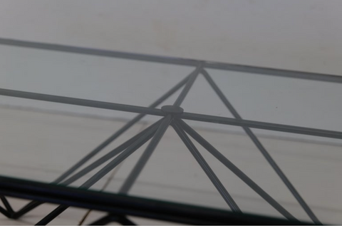 1980s Steel and Glass Rectangular Coffee Table "Alanda" by Paolo Piva for B&B