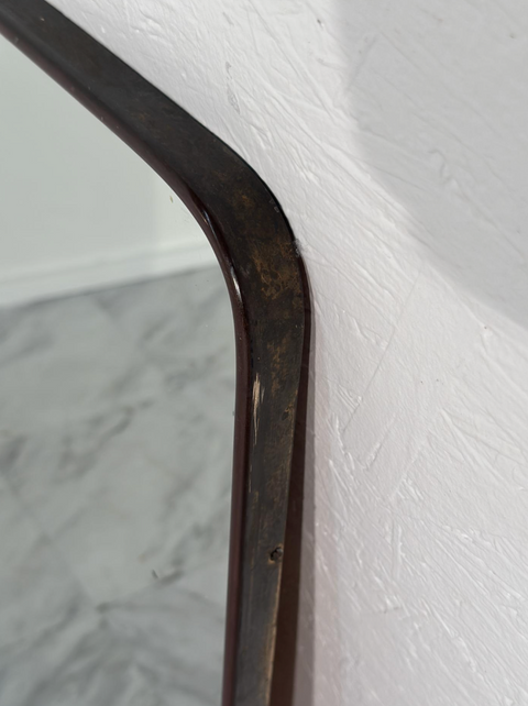 Vintage Italian Brass Wall Mirror 1960s
