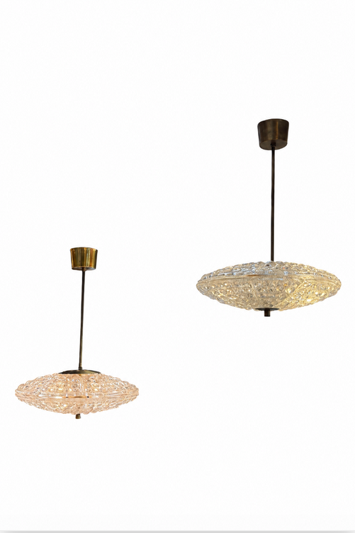 Set of Carl Fagerlund for Orrefors Pendant Light for Lyfa, Denmark, 1960s
