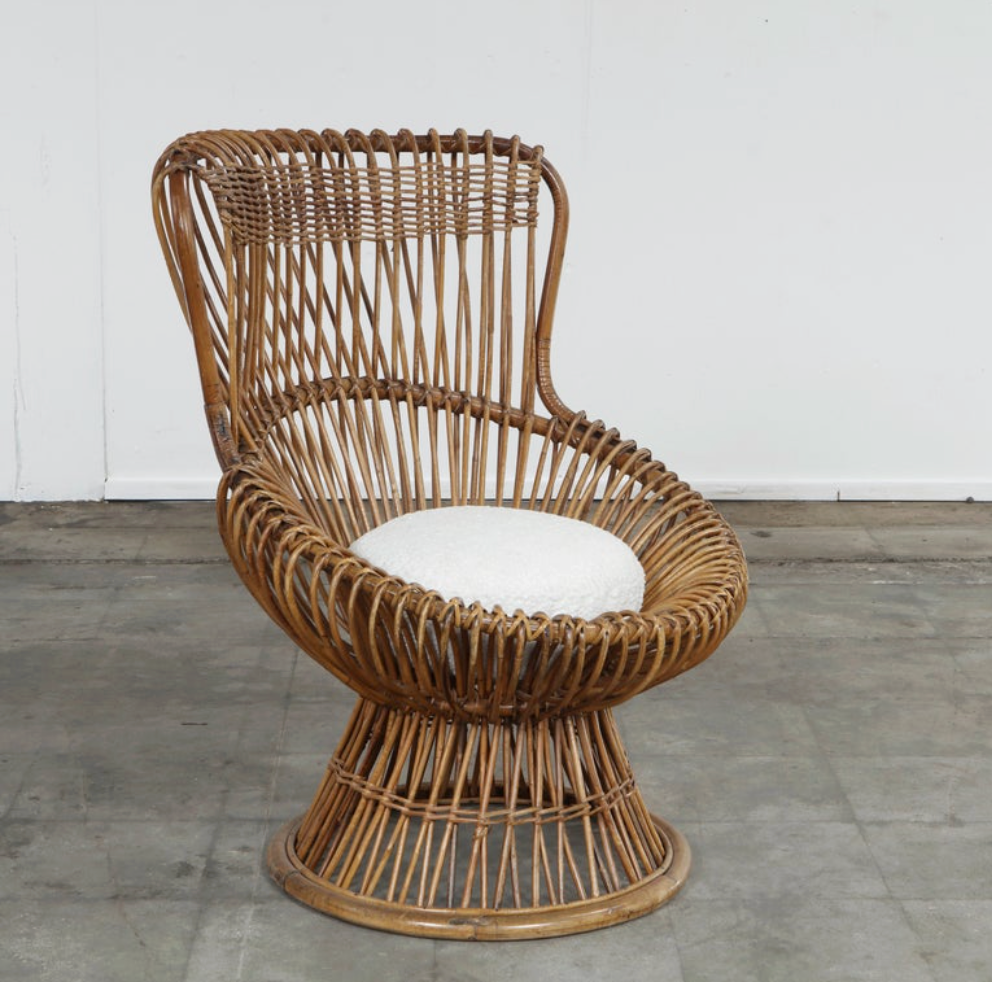 Margerita Rattan Chair by Franco Albini, Bonacina, 1950s