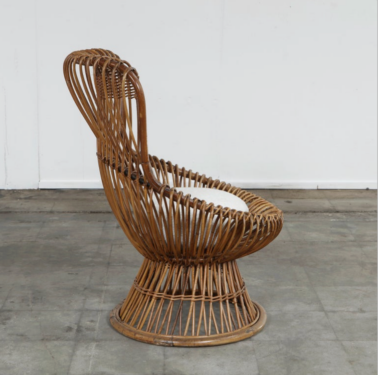 Margerita Rattan Chair by Franco Albini, Bonacina, 1950s