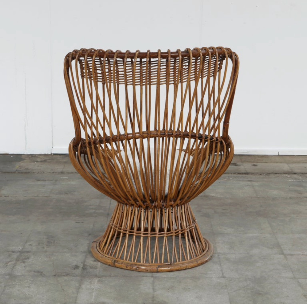Margerita Rattan Chair by Franco Albini, Bonacina, 1950s