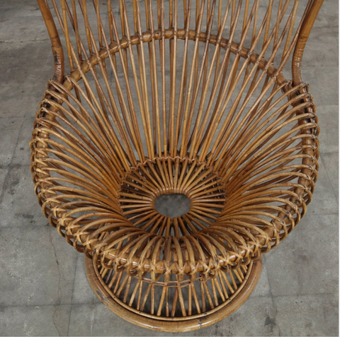 Margerita Rattan Chair by Franco Albini, Bonacina, 1950s