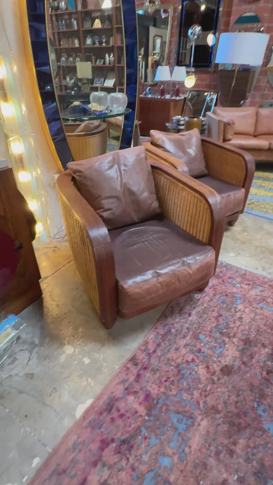 Pair of Art Deco Lounge Chairs, France 1920
