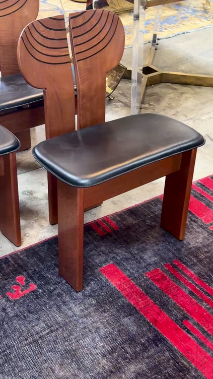 Set of 12 “Africa” Dining Chairs by Afra & Tobia Scarpa for Maxalto, Italy, 1970s