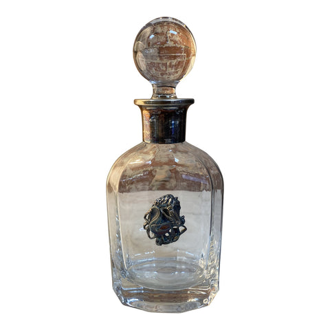 Decorative Crystal and Silver Bottle 1950s