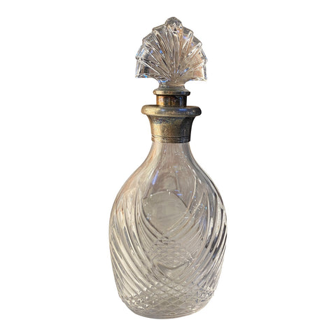 Decorative Italian Crystal Bottle 1950s