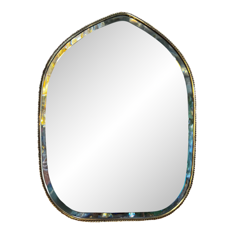 1970s Italian Brass Wall Mirror