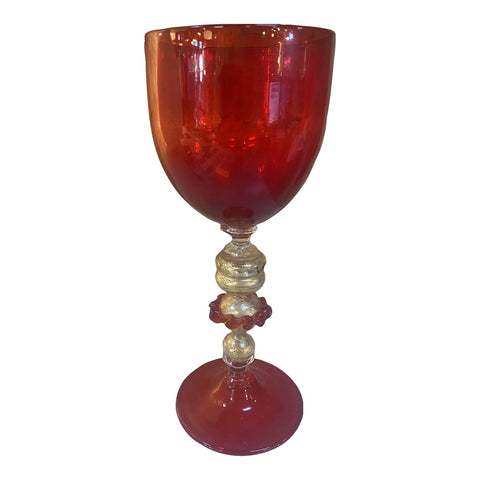 Italian Handcrafted Murano Red Glass 1970s