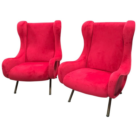 Pair of Italian Marco Zanuso "Senior" Armchairs