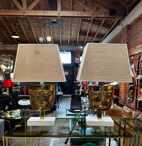 Pair of 2 Unique Italian Table Lamps 1960s
