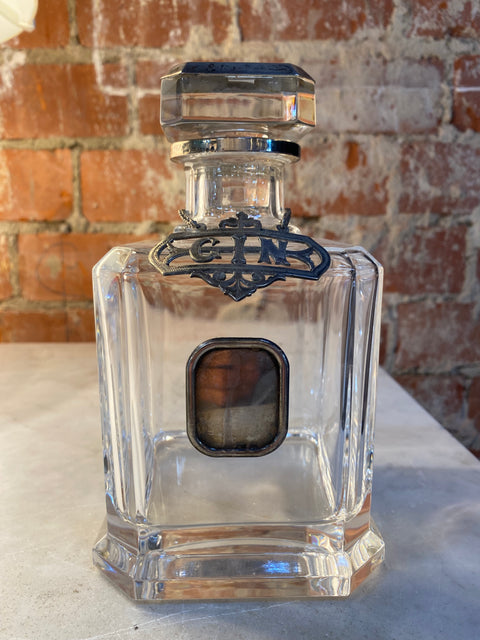 Decorative Italian Crystal Bottle 1950s