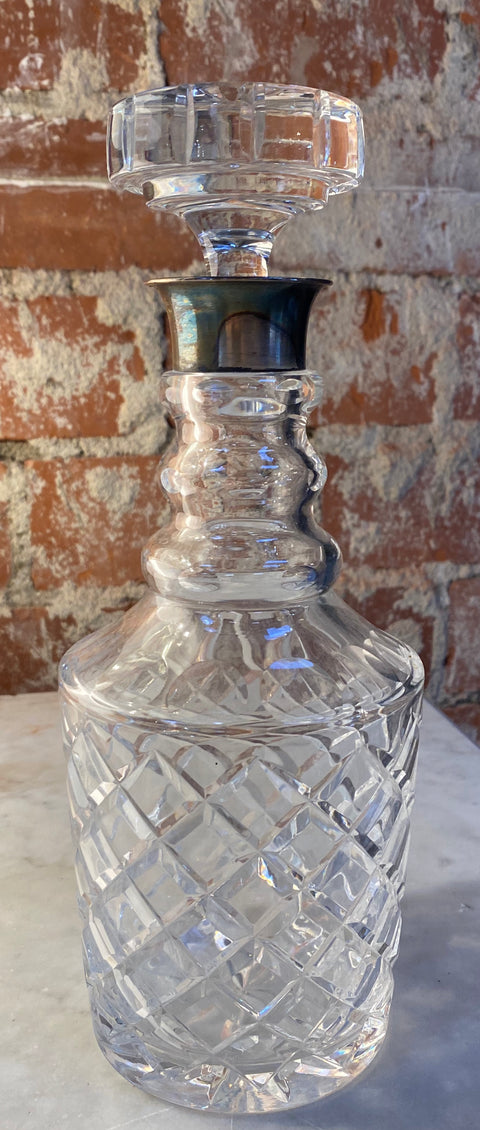 Decorative Italian Crystal Bottle 1950s