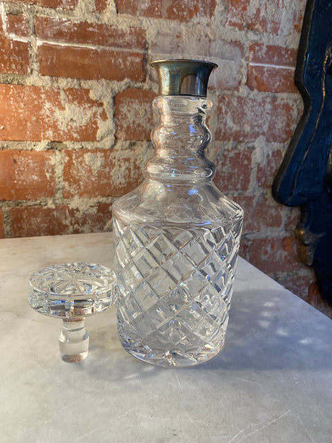 Decorative Italian Crystal Bottle 1950s