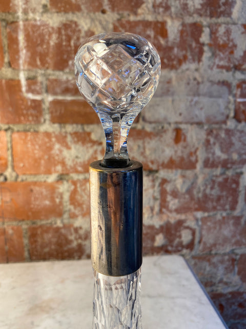 Beautiful Tall Vintage Crystal Bottle 1920s