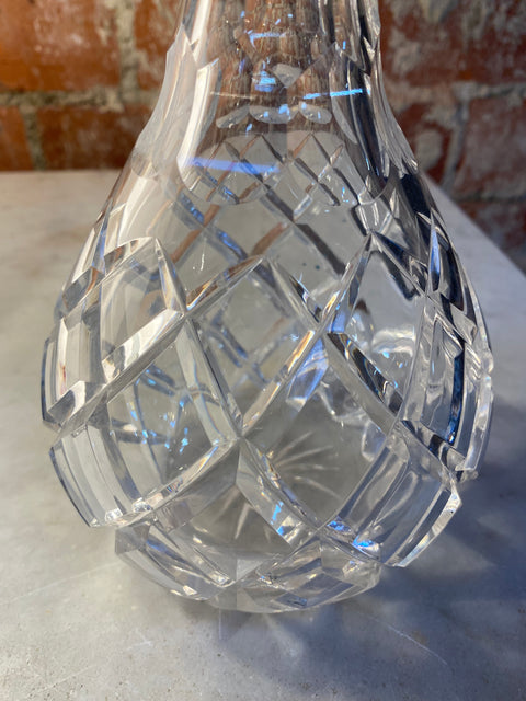 Beautiful Tall Vintage Crystal Bottle 1920s