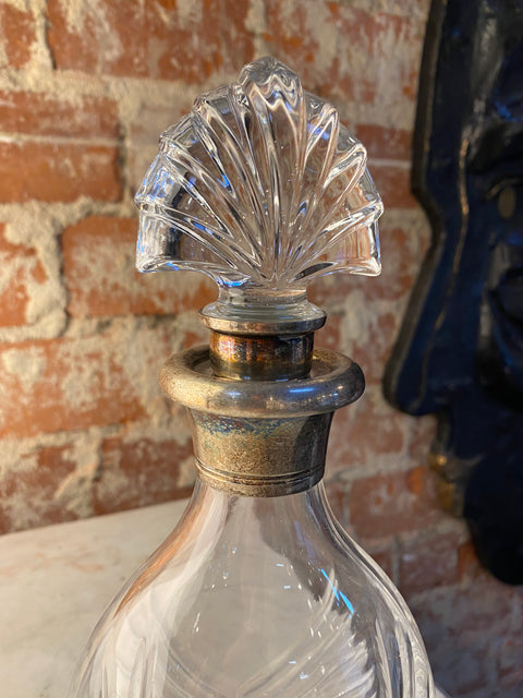 Decorative Italian Crystal Bottle 1950s