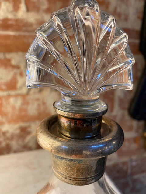 Decorative Italian Crystal Bottle 1950s