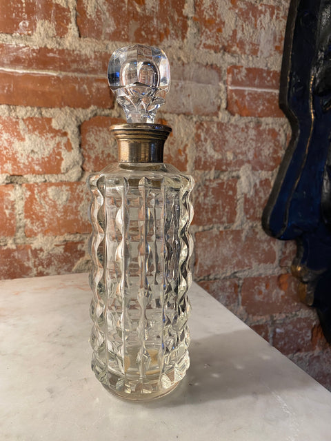 Decorative Italian Bottle in crystal 1950s