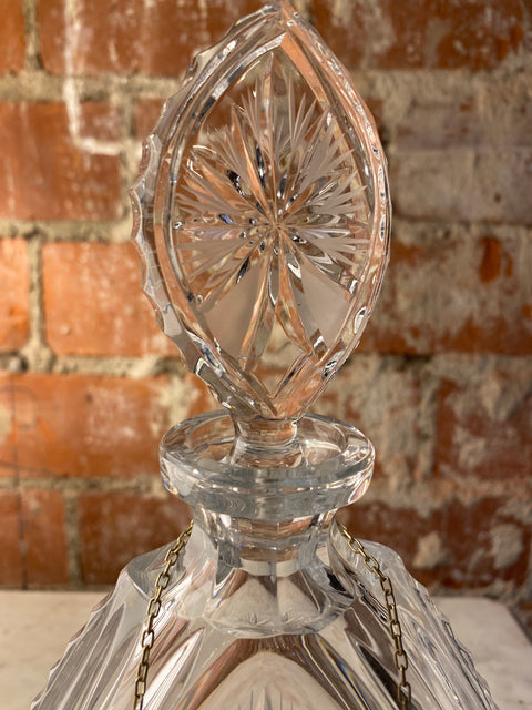 Decorative Crystal Bottle made in Italy 1950s