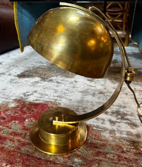 Mid Century Italian Fully Brass Table Lamp 1960s