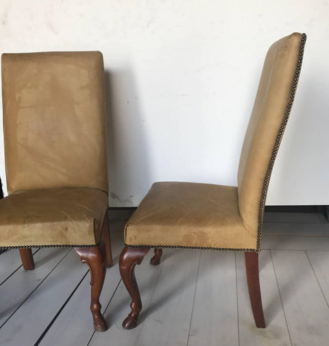 Pear of Ralph Lauren Chairs in Leather, Labelled