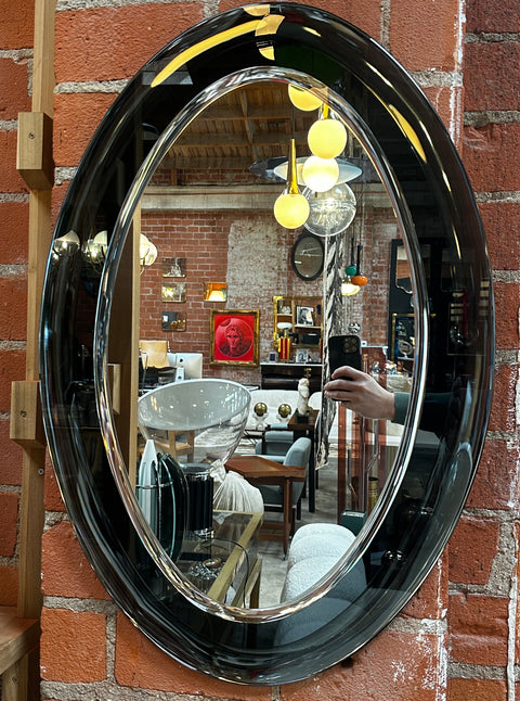 1970s Italian Double Glass Wall Mirror