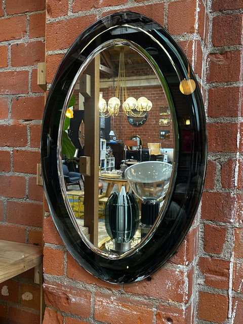 1970s Italian Double Glass Wall Mirror