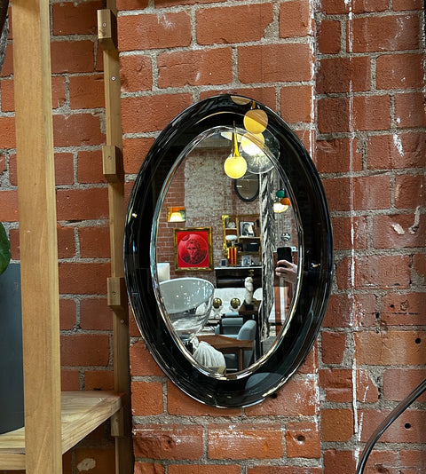 1970s Italian Double Glass Wall Mirror