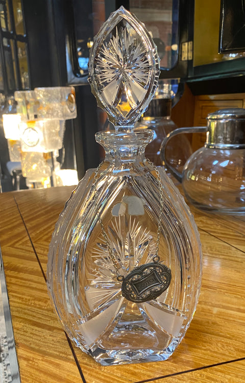 Decorative Crystal Bottle made in Italy 1950s