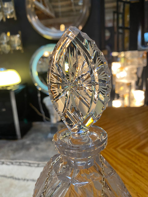 Decorative Crystal Bottle made in Italy 1950s