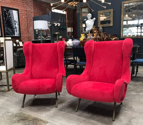 Pair of Italian Marco Zanuso "Senior" Armchairs