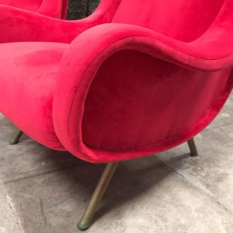 Pair of Italian Marco Zanuso "Senior" Armchairs