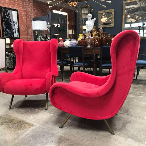 Pair of Italian Marco Zanuso "Senior" Armchairs