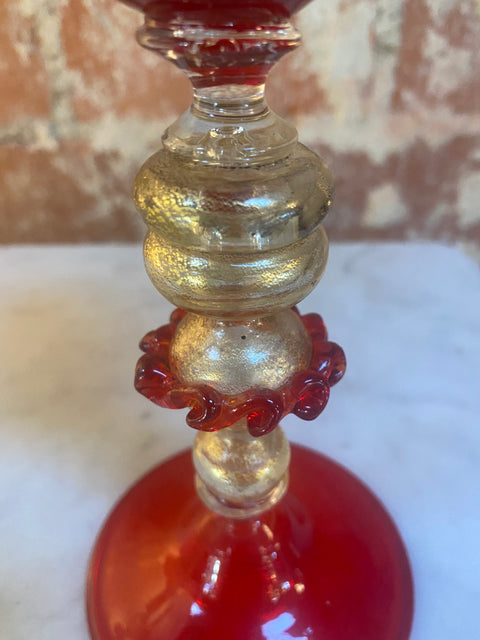 Italian Handcrafted Murano Red Glass 1970s