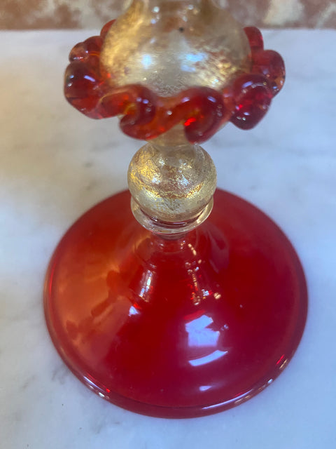 Italian Handcrafted Murano Red Glass 1970s