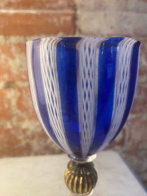 Italian Handcrafted Murano Blue Glass 1970s