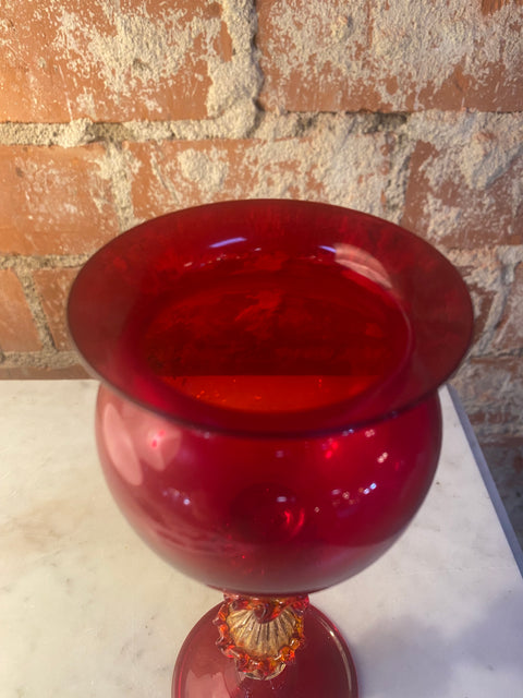 Italian Handcrafted Chalice in Blown Murano Glass 1970